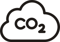 Ícono de nube CO2